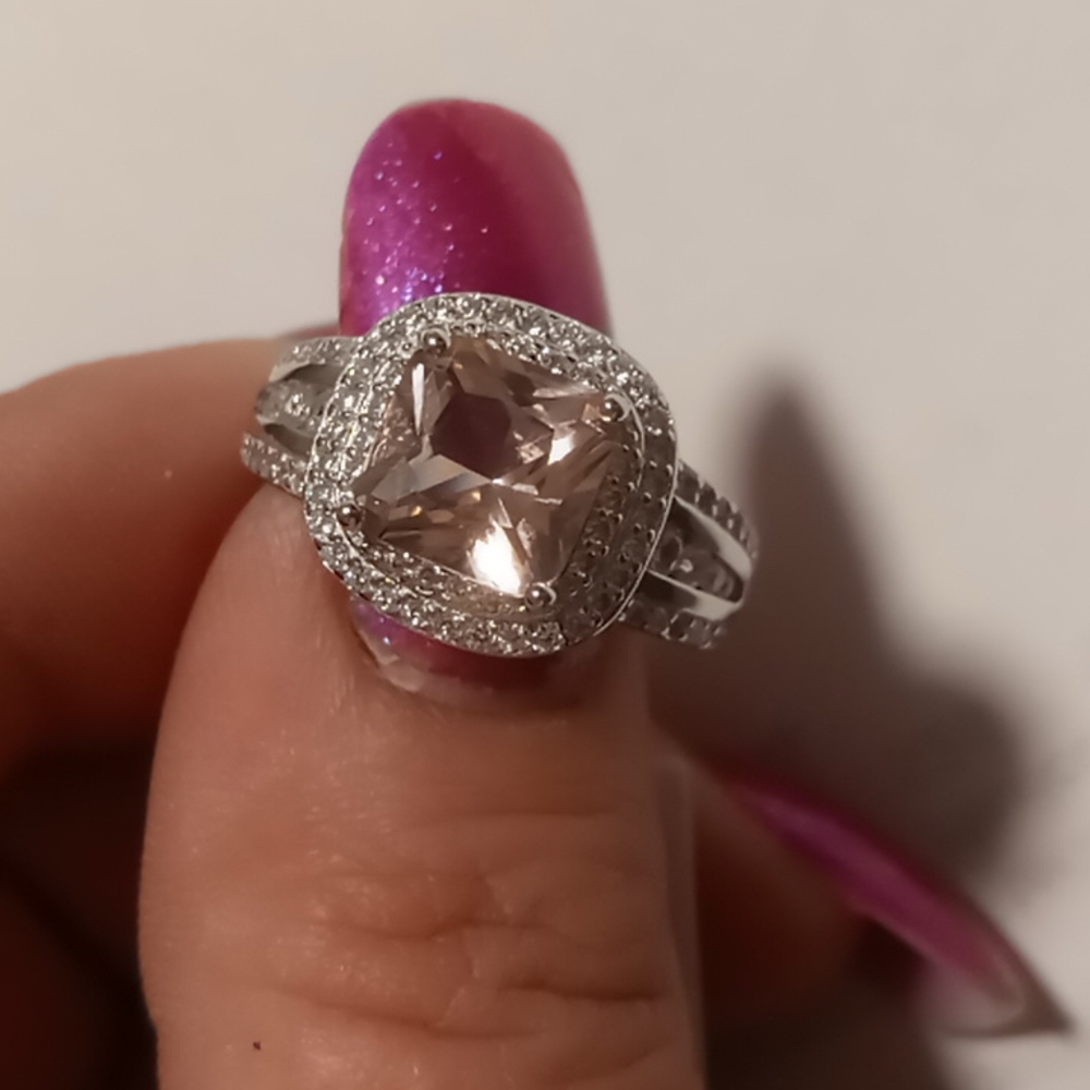 Pink tourmaline In sterling silver. a beautiful statement ring.